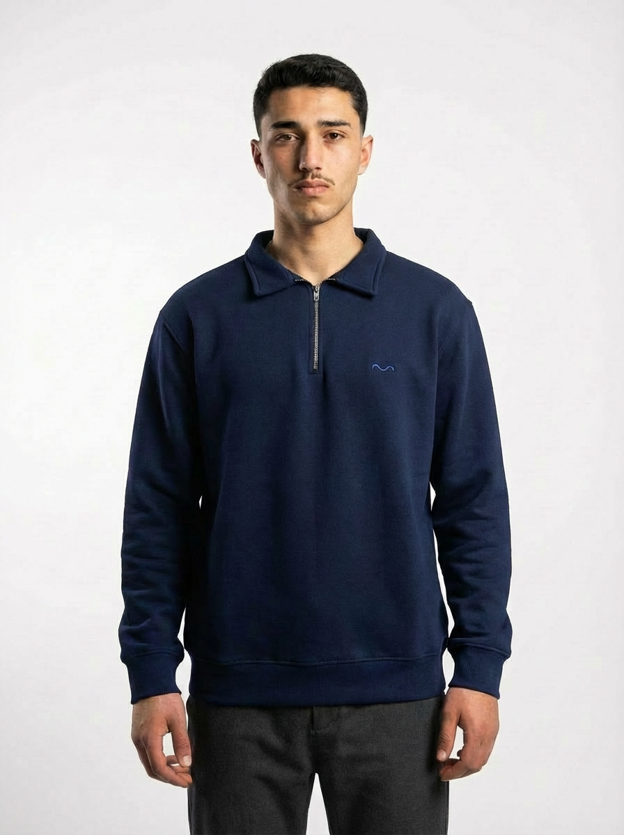 Sweat Collar Bleu Marine