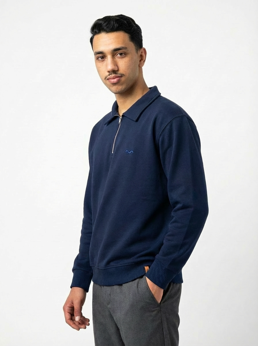 Sweat Collar Bleu Marine – Image 3