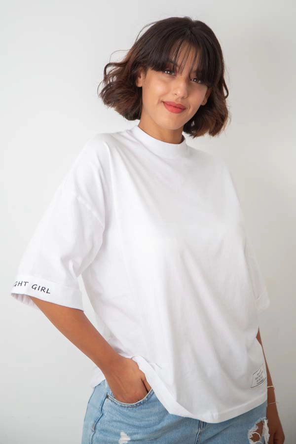 T-Shirt Oversize blanc - A FIGHT GIRL – Image 2