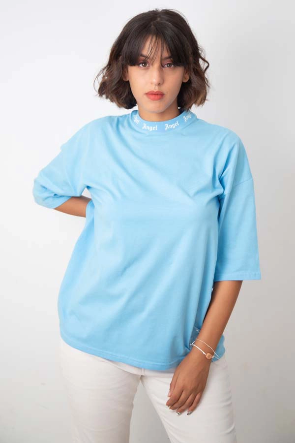 T-Shirt Oversize Bleu Gauloise - ANGEL